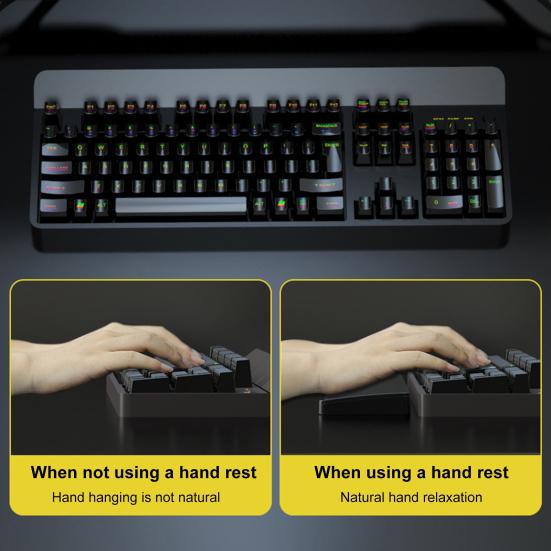Ergonomic Keyboard Hand Rest with Compartments Non-Slip Design Multipurpose Desktop Storage Box Keyboard Wrist Support