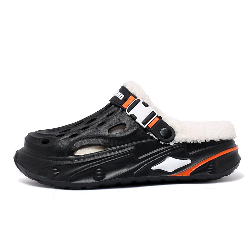 Fashion Winter Men'S Cotton Slippers Warm Shoes For Man Outdoor Clogs Sandals Indoor Male Non-Slip House Plush Warm Slippers