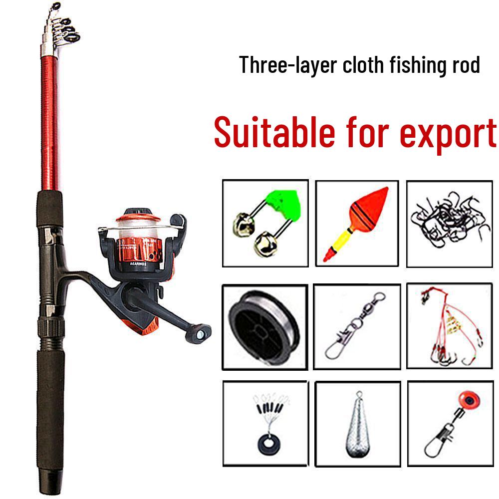 "Portable Fiberglass Sea Fishing Rod Set for Long-Distance Casting"