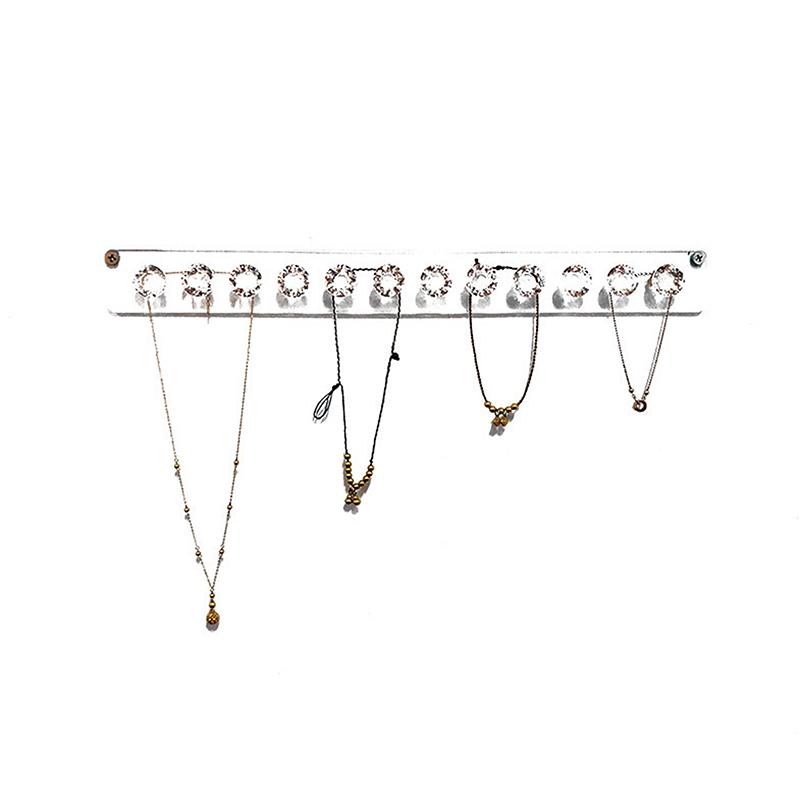 Estante de almacenamiento de joyas de acrílico transparente Soportes de joyería para montaje en pared Organizadores Almacenamiento y organización para el hogar