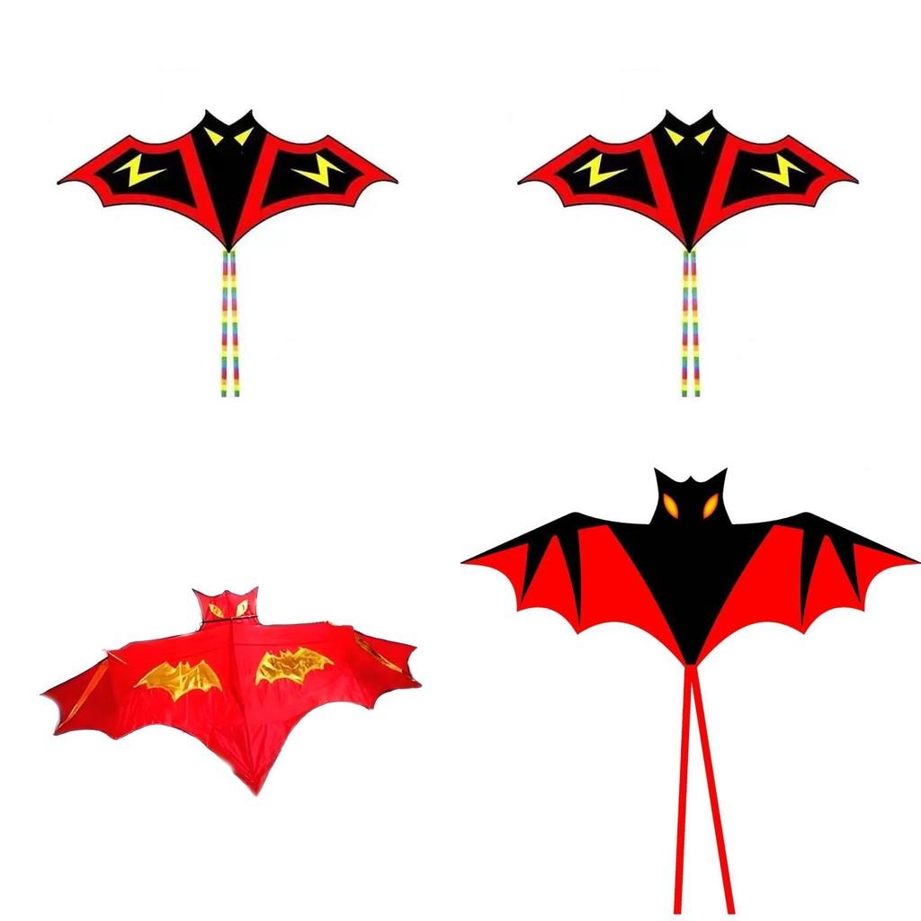 Large Triangle Bat Kite With Handcrafted Grid Fabric For Kids And Adults