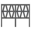Headboard Gray 146 X 4 X 100 Cm Solid Pine Wood