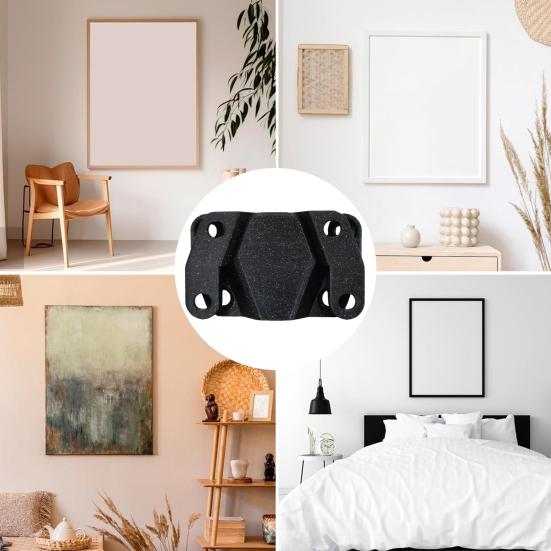 1 Pair Wall-mounted Brackets Picture Hangers Strong Load-bearing Smooth Surface Rust-Proof Photo Frame Display Holders