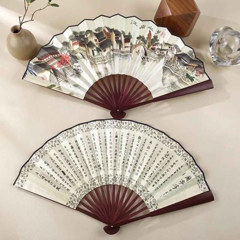 8" & 10" Blank Silk Students' Calligraphy and DIY Folding Fans