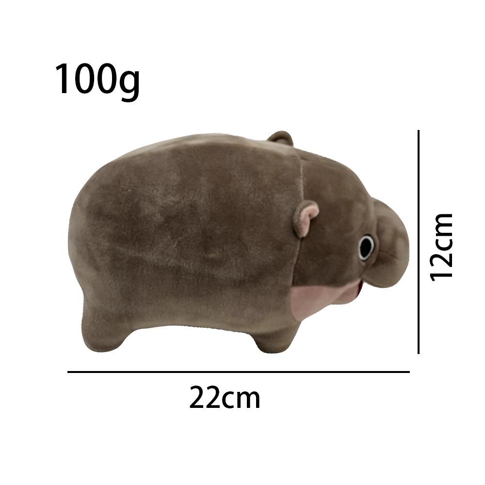 Cute Baby Hippos Moo Deng Plush Cushion Hippopotamus Plushie Kawaii Influencer Animal Cartoon Stuffed Pillow