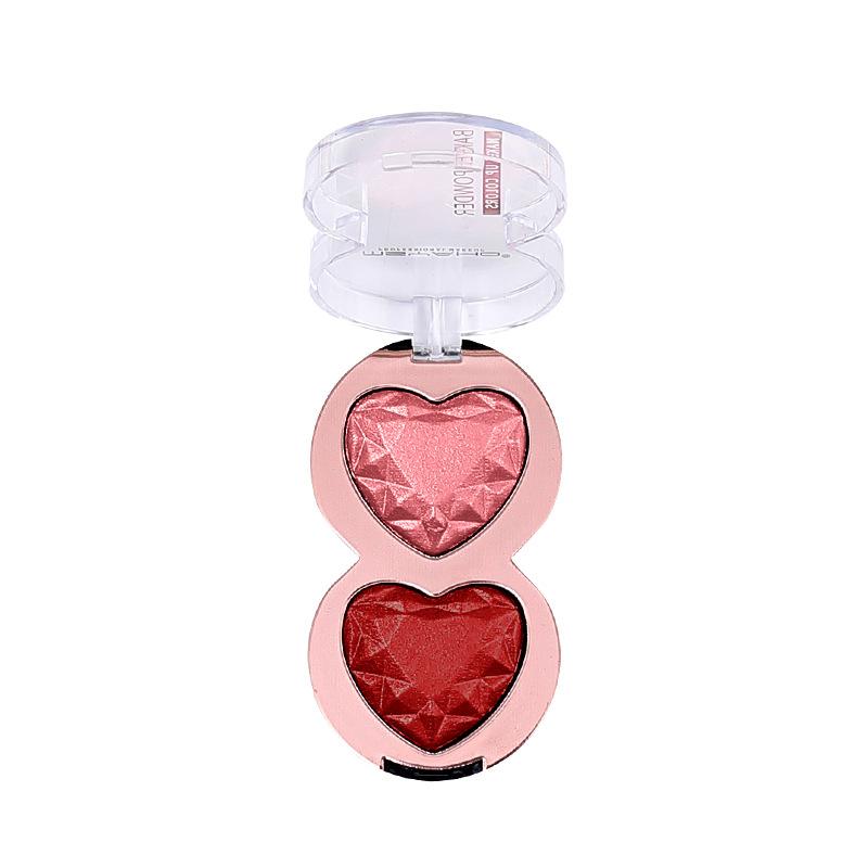 

Палитра Sweet Eyes Двухцветная палитра теней для век Love Blush Highlight Eyeshadow с тиснением Стойкая водостойкая косметика Sweat Makeup Natural Makeup Supplies