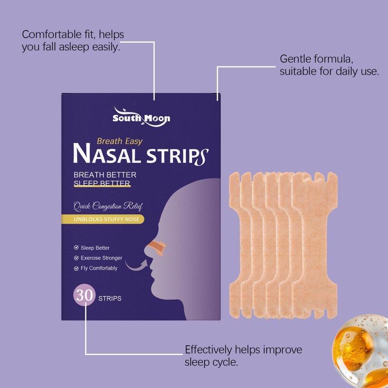 Sleep Care Nasal Strips Gentle Nighttime Natural Adhesion Breathable Suitable for Daily Use Safe Design Unisex All Skin Types
