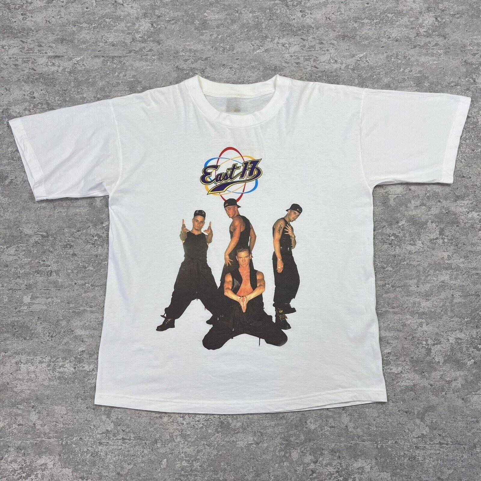

East 17 Bands Retro Rock From Europe and America Short Sleeve Hip Hop Fashion Brand Textured 100 Cotton TShirt 5XL