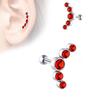1,2 mm Fünf-Diamanten Edelstahl Ohrknochen Nagel – Umweltfreundliches Design
