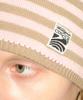 SINOON Stripe Color Block Beanie (Soft Pink)