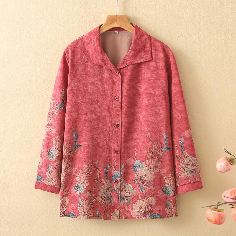 

Большие размеры 3XL-8XL, летние блузки большого размера для женщин, повседневные рубашки, свободные винтажные топы с длинными рукавами, летняя одежда для женщин среднего возраста 8XL