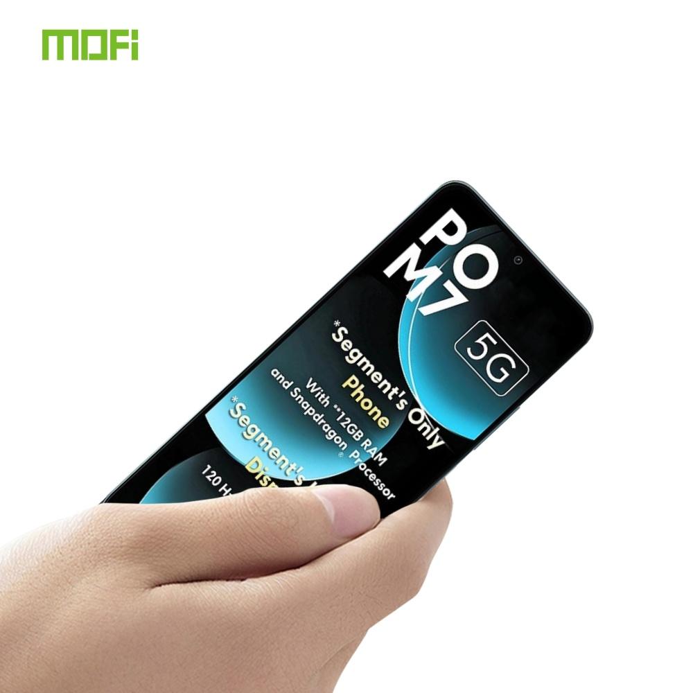

For Xiaomi Poco M7 5G Screen Protector MOFI 9H Full Glue Full Coverage High Aluminum-Silicon Glass Film Black