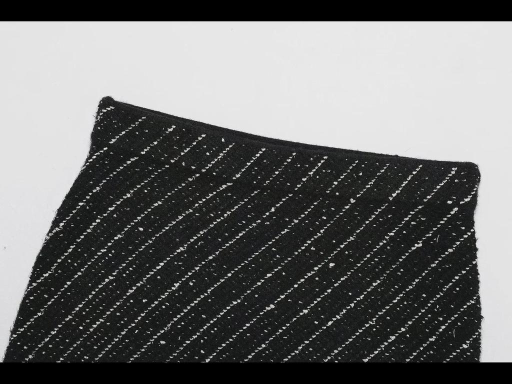 French Style Women's Knitted Suit: Single-Breasted Jacket + Short Skirt