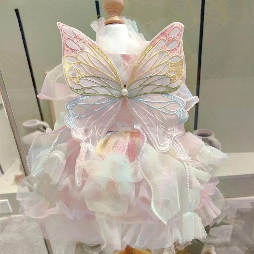 Summer Pet Princess Clothes Pet Dog Dress For Dogs Skirt Dog Wedding York Chihuahua Poodle For Dogs Skirts Cat Dresses