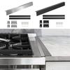 Wypełniacz do szczelin kuchennych 30 cali Stal nierdzewna Czarny/Srebrny Trwałość do kuchenki i backsplash Listwa na płytę grzewczą Pokrywa szczelin kuchennych