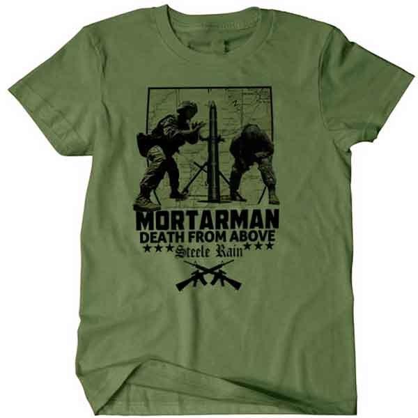 Military Combat Veteran  Mortarman Infantry Assault Steel Rain War Unisex T-Shirt S