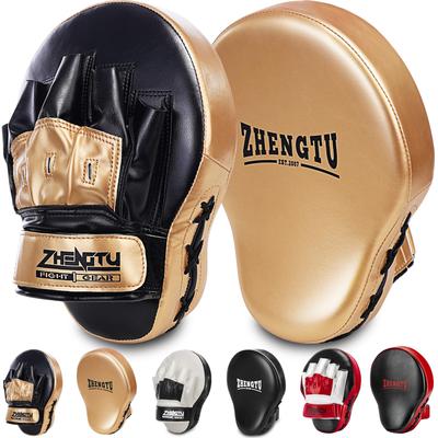 ZHENGTU Boxing Mitts, Kick Mitts, Punching Mitts, Boxing, Punching Gloves, Martial Arts, Karate Training, Exercise (Gold)