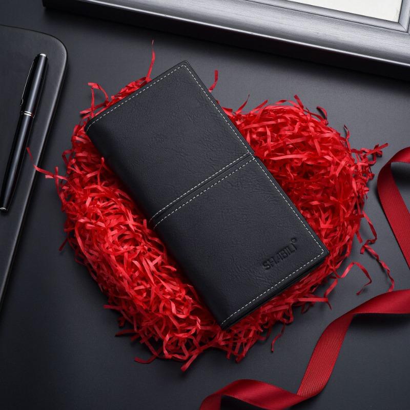 Business Ultra-thin Long Wallet Creative Multi Slot Wallet Men's Card Foreskin Clip
