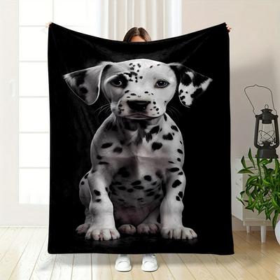 Dalmatian Puppy Print Blanket Bedroom Blanket for Livingroom Couch Lunch Break Soft Throw for Friend's Festival Gift