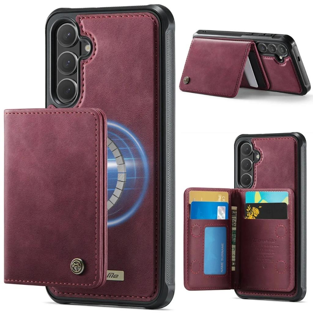 Business Style Detachable Magnetic Leather Wallet Case For Samsung Galaxy S26 Ultra S25 Edge S24 Plus S23 S22 A17 A56 A57 Cover