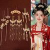 1 Set Classical Ancient Hair Stick Chinese Style Flower Hair Comb Retro Tang Dynasty Hairpin Women