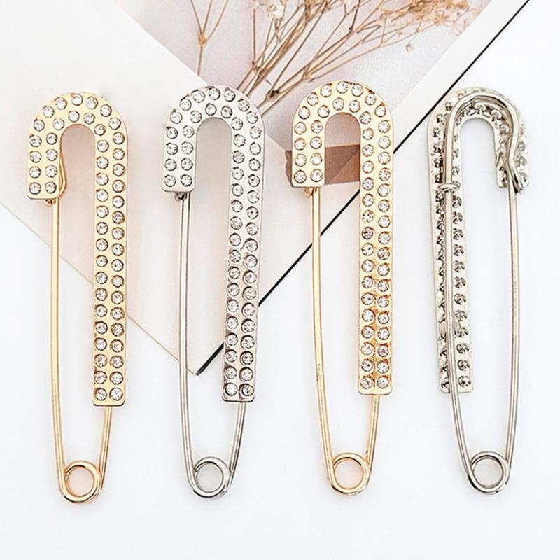 Rhinestones Waist Cinching Clip For Sweaters Coats Metal Decorative Brooch Pin Scarf Accessories Sparkling Decoration