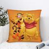 Winnie The Pooh And Tigger Square Pillow Cases Cute Bee Cushion Cover Customized Zipper Decor Pillowcase for Home 18"