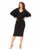 WOMEN'S MIDI DRESS WITH LONG SLEEVES ELEGANT FASHIONABLE SUMMER MORAJ R.L black