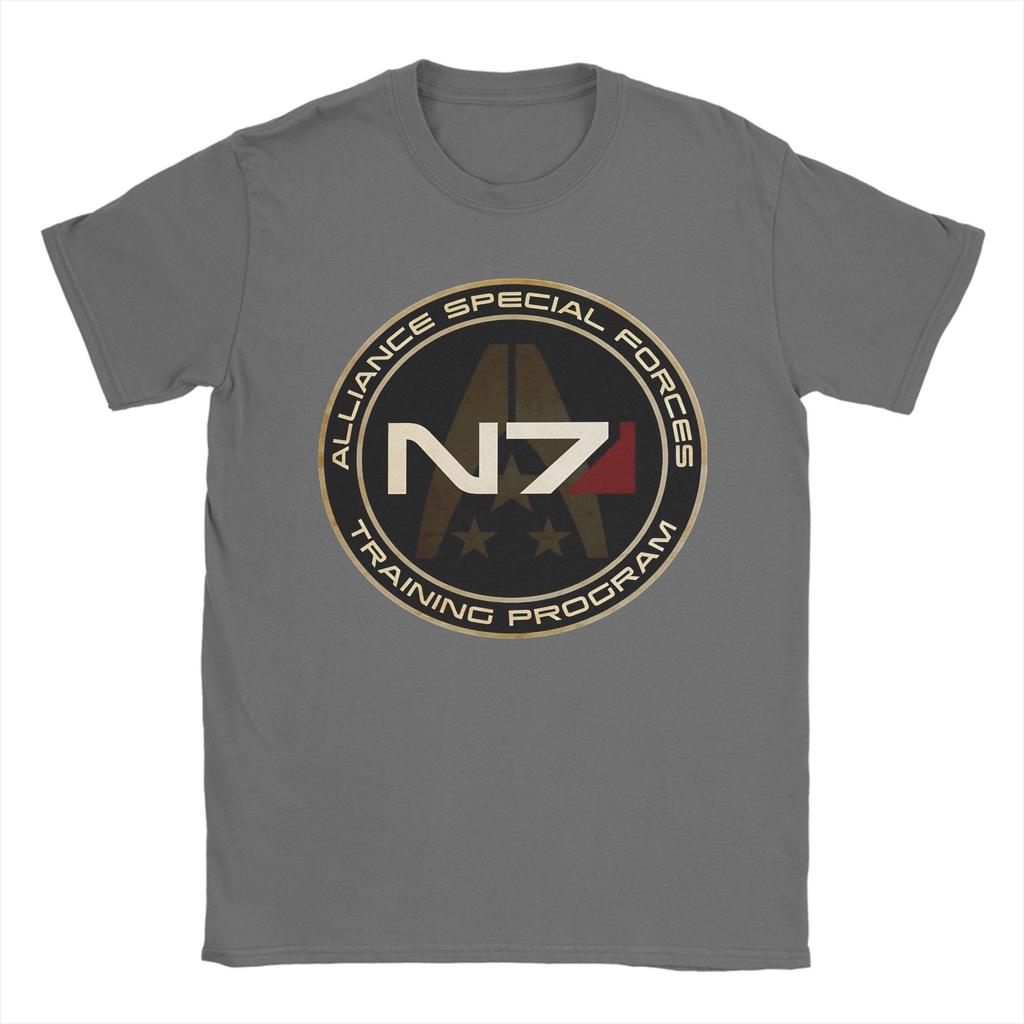 Mass Effect N7 TShirt Couple Streetwear TShirts Summer O Neck Harajuku Tee Shirt Wholesale Oversize Tops
