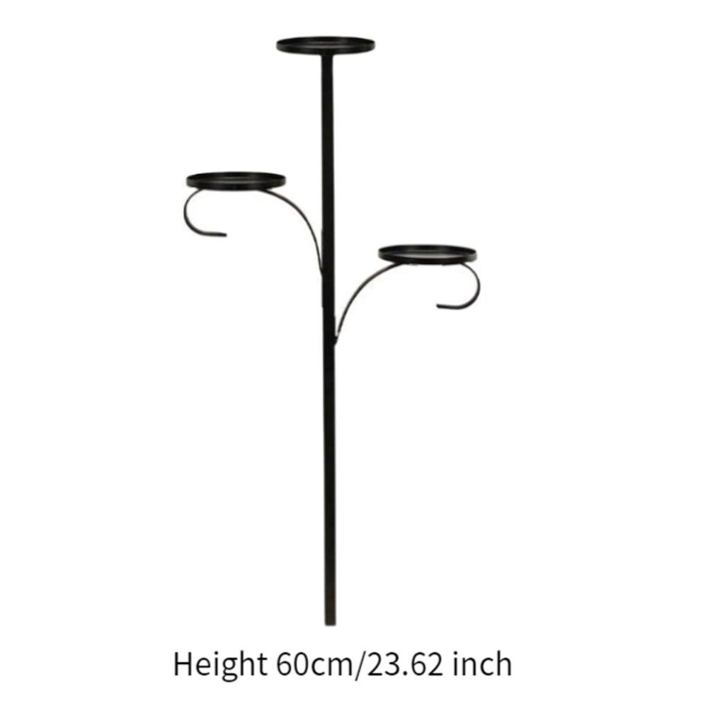 Black Triple Tree Topper Candle Holder Metal Triple Tree Topper Stand to Christmas Display Candles or Party Decor Hotel Festival