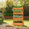 Wooden Raised Garden Bed Vertical Planter Box Freestanding Plant Stand for Indoor Outdoor Plants Herbs Flowers Vegetables Garde