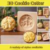 Cookie Molds for Baking Wooden Cookie Cutter 3D Gingerbread Cookies Moulds Press Cake Embossing Pumkin Bakery Gadgets Stamps