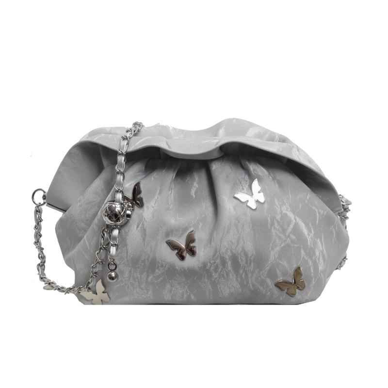 Bag Korean High-end Versatile Bucket Bag Summer 2026 New Niche Design Chain Crossbody Pleated Bag Women