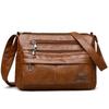 Chic Street Style Medium Square Bag Soft Pu Leather With Mobile Phone Pocket