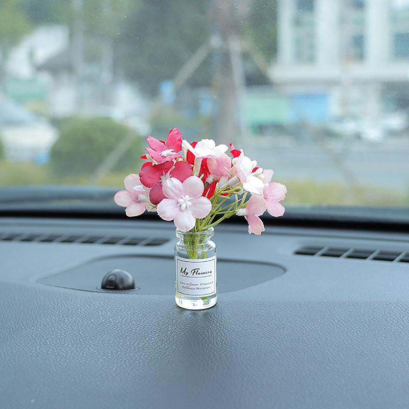 Creative Mini Simulation Sunflower Car Interior Center Console Decoration Crafts Cute Sweet Car Interior Accessories Gifts