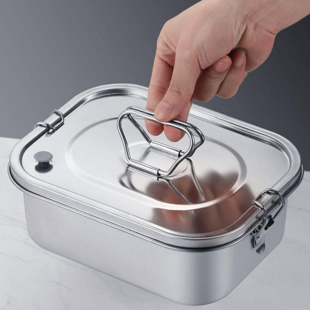304 Stainless Steel Picnic Box Compartmental Food Storage Box Camping Lunch Box  Worker