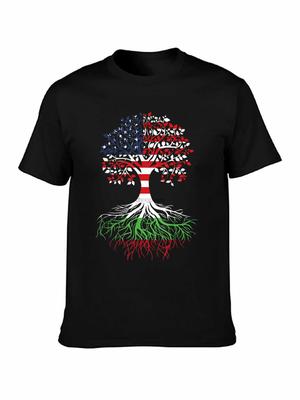Bulgarian Roots American Grown Tree Bulgaria Flag Art Gift TShirt