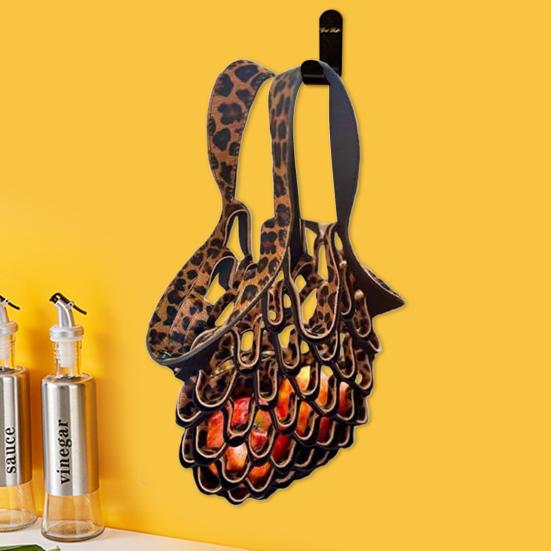 Ručně vyráběná skládací taška tote s vysokou nosností, velkokapacitní, víceúčelová, dutý design, taška na ovoce a zeleninu