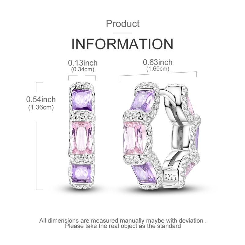 Original 925 Sterling copper Tassel Earrings Women 2025 Zircon Ear Studs Sparkling Pave Hoop Earring Anniversary Zircon Gift