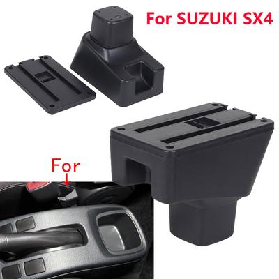 Pro SUZUKI SX4 Loketní opěrka Pro SUZUKI SX4 Loketní opěrka do auta Kožený povrch Zakřivený povrch Úložný box do auta Jednoduchá instalace Interiér
