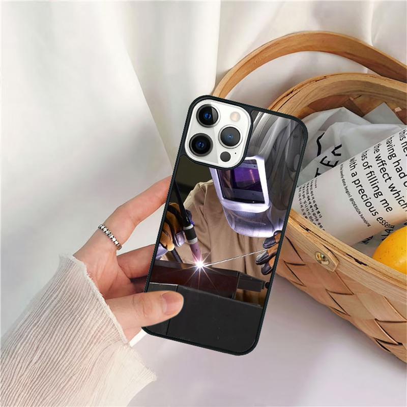 Welder Welding Hot Metal Worker Phone Case For for iPhone 17 Air 16 15 14 11 12 13 Pro MAX Plus coque Cover Shell