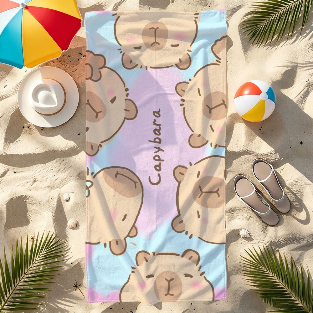 Carpincho CUTE CARTOON Towel Beach Quick Dry Soft Pool Towels Gift for Travel Gym Shower Camping Sports