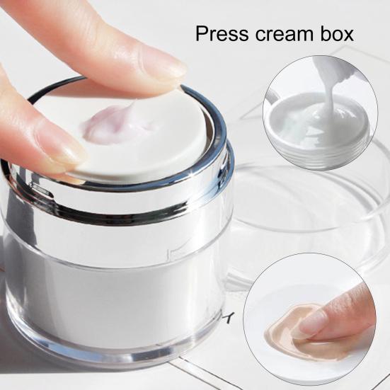 15/30/50/100ml Dispensing Bottle Vacuum Design Fresh-keeping Leak-proof Press Type Moisturizer Pump Dispenser Airless Pump Jar Travel Supply
