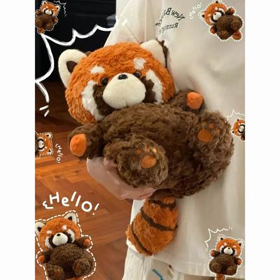 Süße Plüsch Waschbären Spielzeuge Weiche Kuscheltiere Weiche Puppe Flauschiger Roter Panda Waldtiere Kissen Kinder Baby Geburtstagsgeschenk