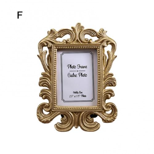 Floral Photo Frame Elliptical Picture Frame Small Baroque Photo Holder Desktop Picture Frame Wedding and Home Decor Gift