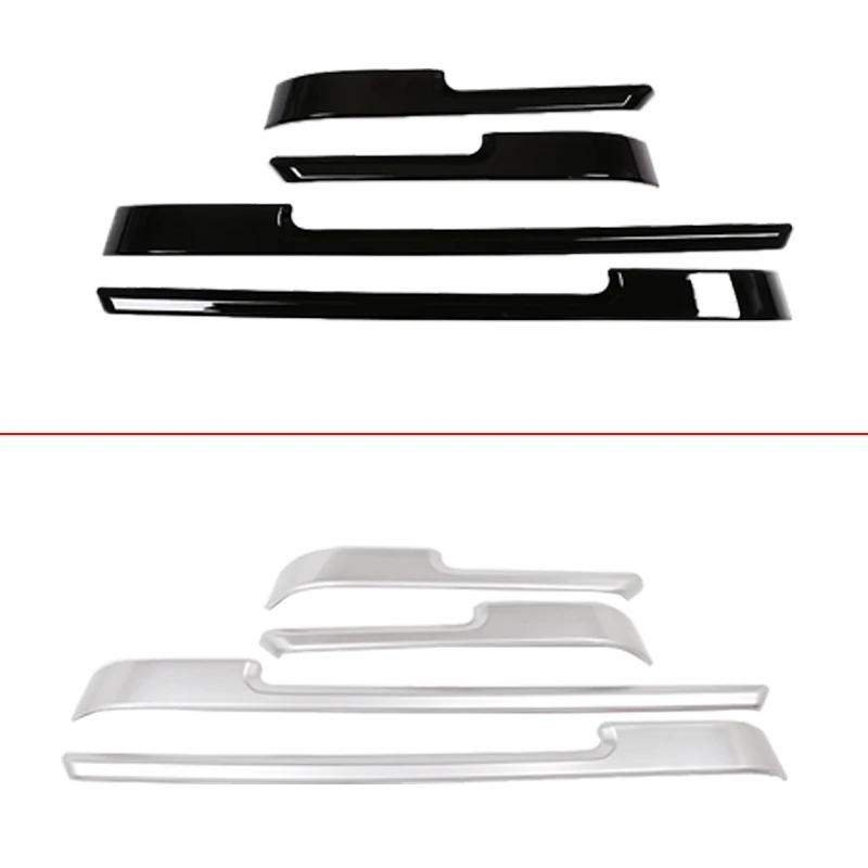 4pcs ABS Silver/Black Car Inner Door Decoration Strip Trim For Land Rover Range Rover Vogue L405 2013-2017 Car Accessories argento