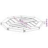 Tabletop 40x40x2 cm Octagonal Solid Acacia Wood
