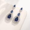 Elegant Water Drop Zircon Earrings For Women With Sparkling Cubic Zirconia And Highend Style