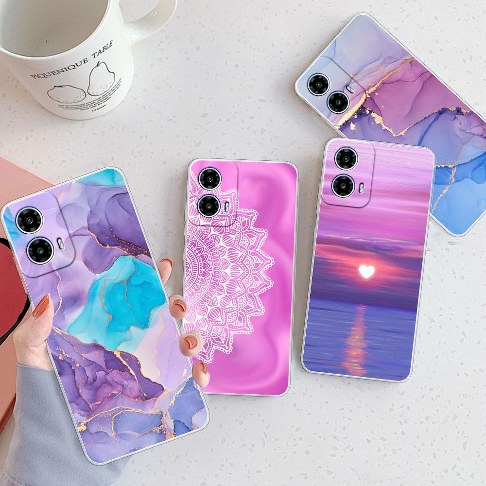 Pour Moto G34 5G XT2363-2 Étui Pour Moto G24 XT2423-1 Housse Anti-choc Transparente Silicone Souple Coque de Téléphone Pour Moto G04 Protection Fundas