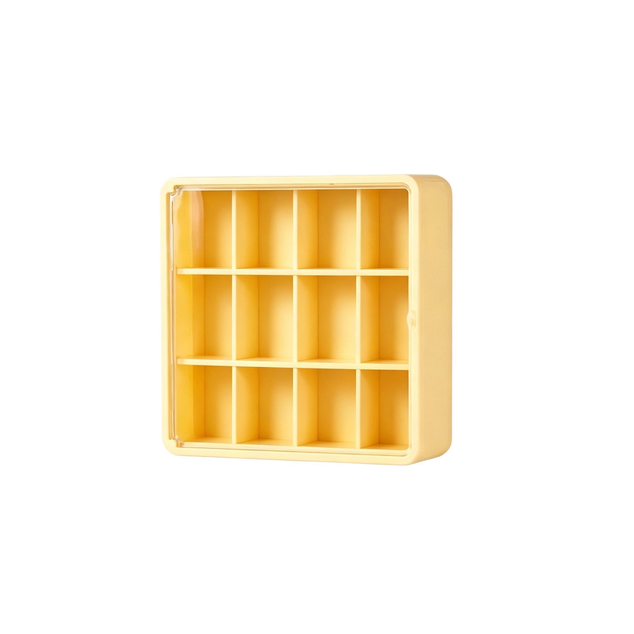 

Wall Mounted Acrylic Display Case Clear Organizer for Figures Collectibles one size жовтий